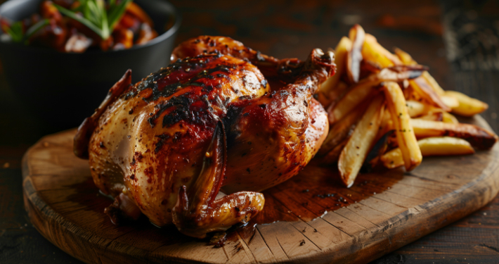 Grillkylling med sproedt skind