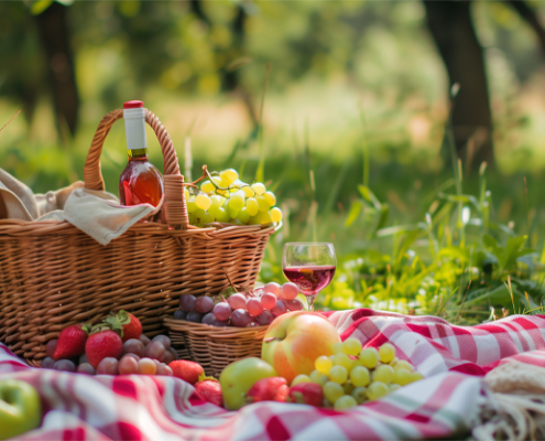 Picnic under aaben himmel